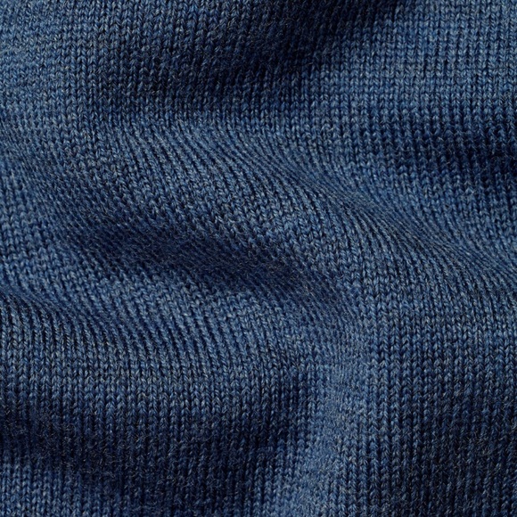 Charles Tyrwhitt Merino Quarter Zip Sweater - Indigo Melange - M - Picture 5 of 11